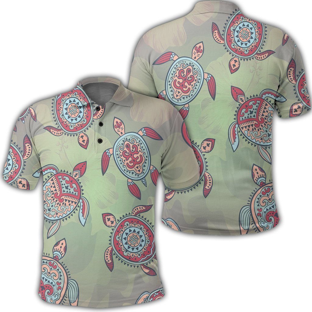 Hawaiian Turtle Polynesian Polo Shirt - AH