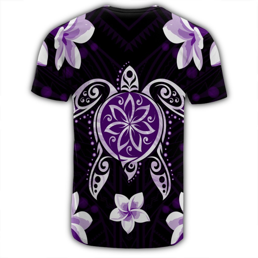 Hawaiian Violet Turtle Plumeria T-Shirt AH