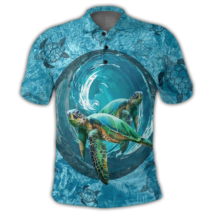 Hawaiian Whirlpool Turtle Polynesian Polo Shirt - AH