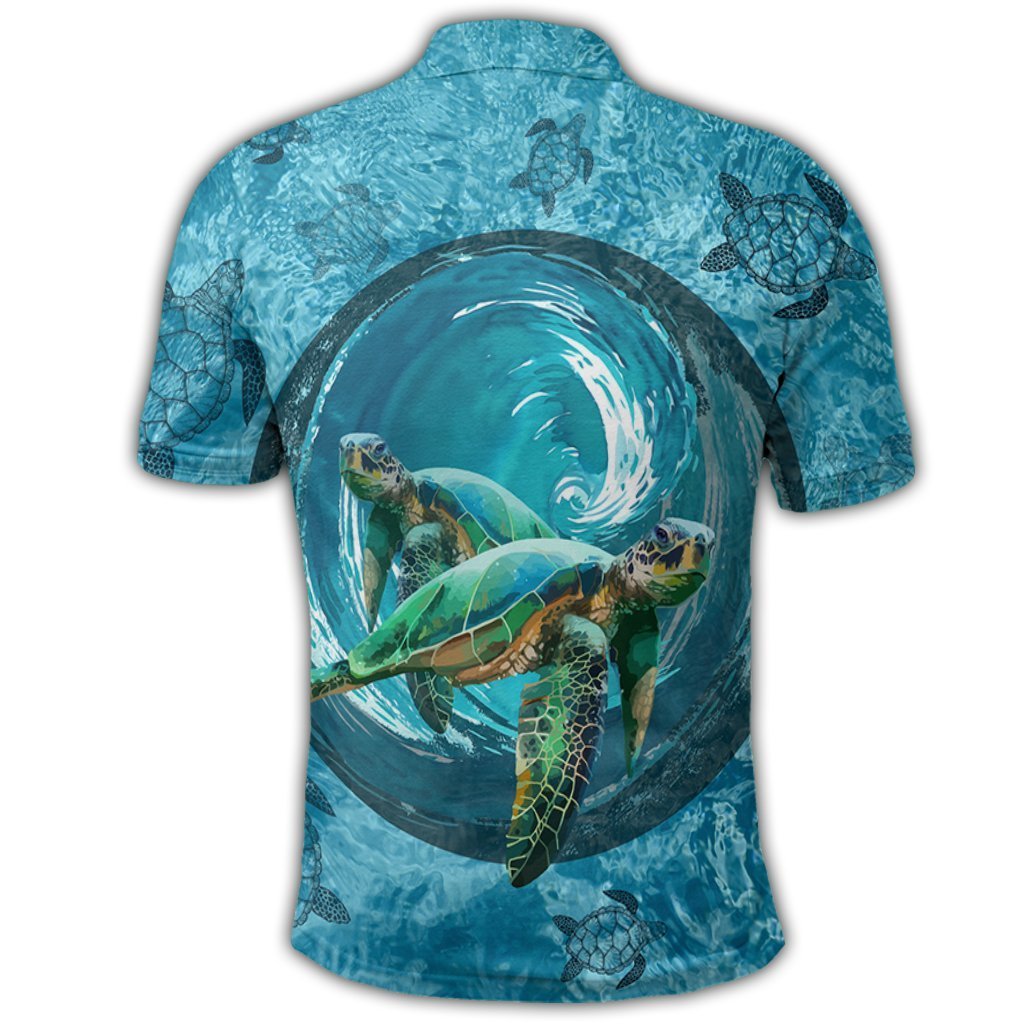 Hawaiian Whirlpool Turtle Polynesian Polo Shirt - AH