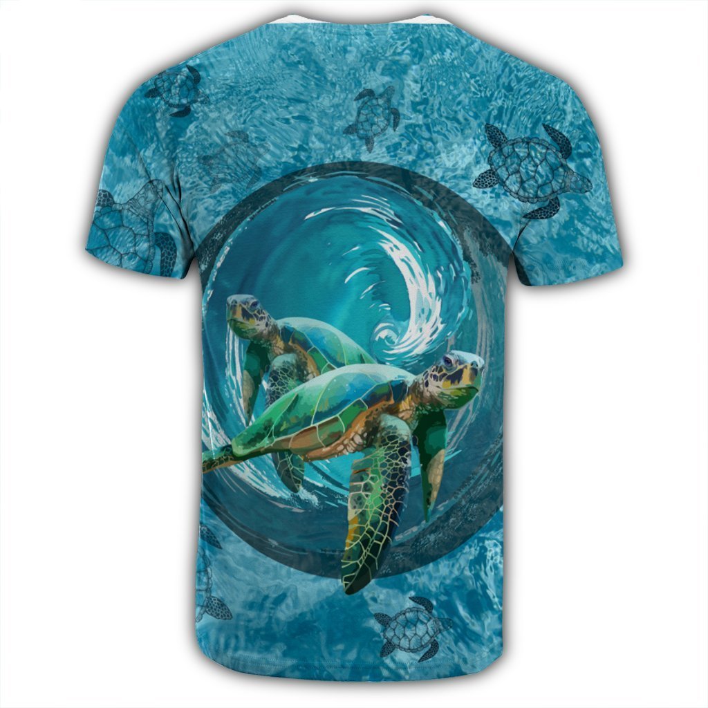 Hawaiian Whirlpool Turtle Polynesian T-Shirt - AH