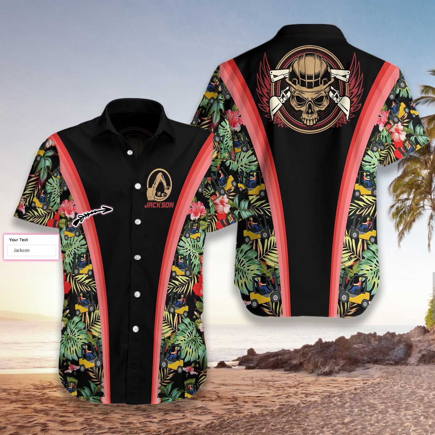 Heavy Equipment Operator Tropical Custom Hawaiian Shirt