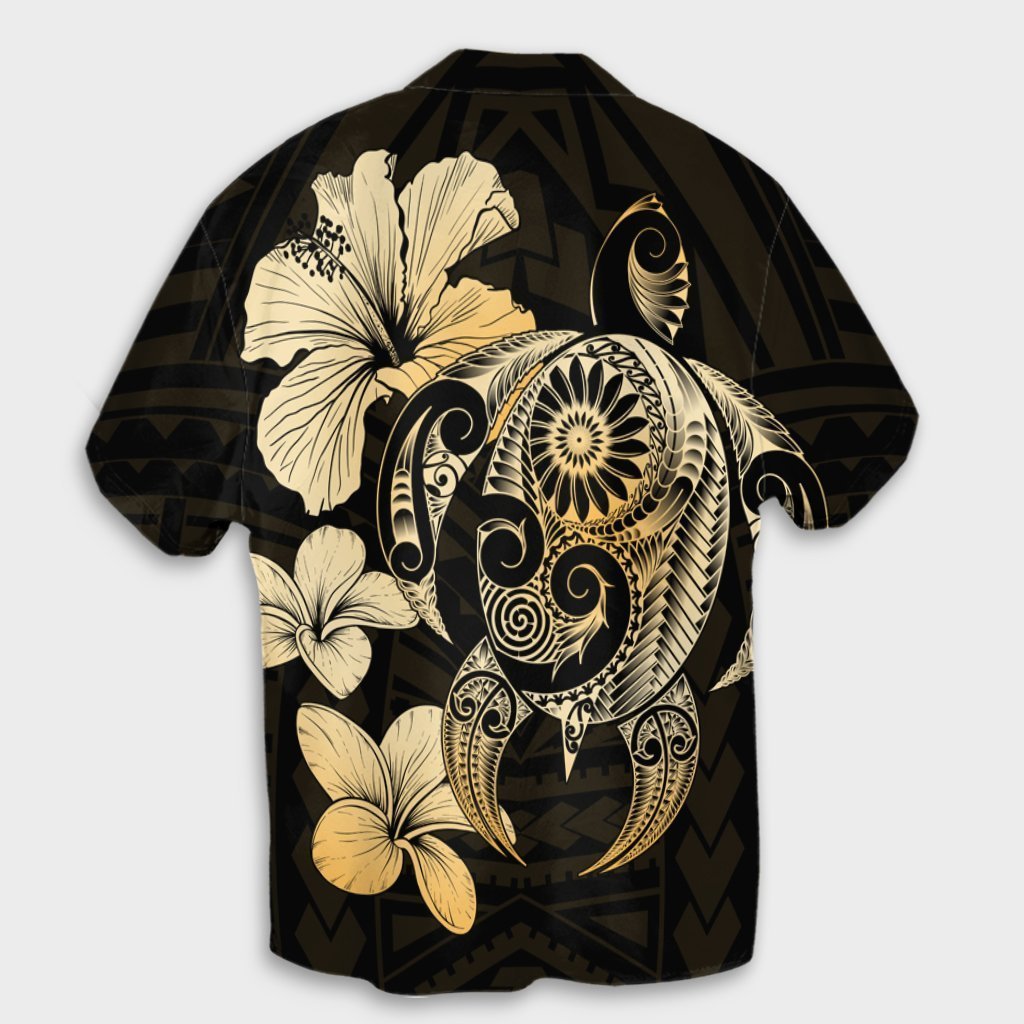 Hibiscus Plumeria Mix Polynesian Turtle Hawaiian Shirt - AH