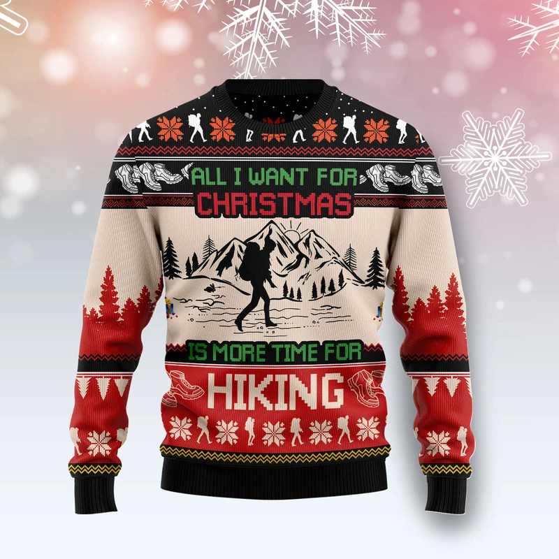 Hiking Christmas Ugly Christmas Sweater 