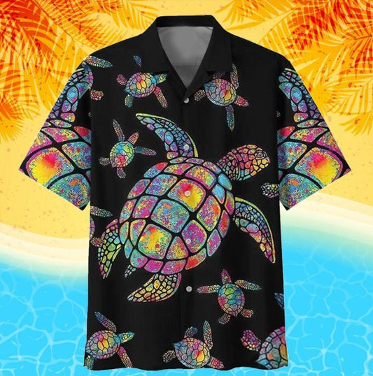 Hippie Turtle Love Ocean Hawaiian Shirt | For Men & Women | Adult | HW8770