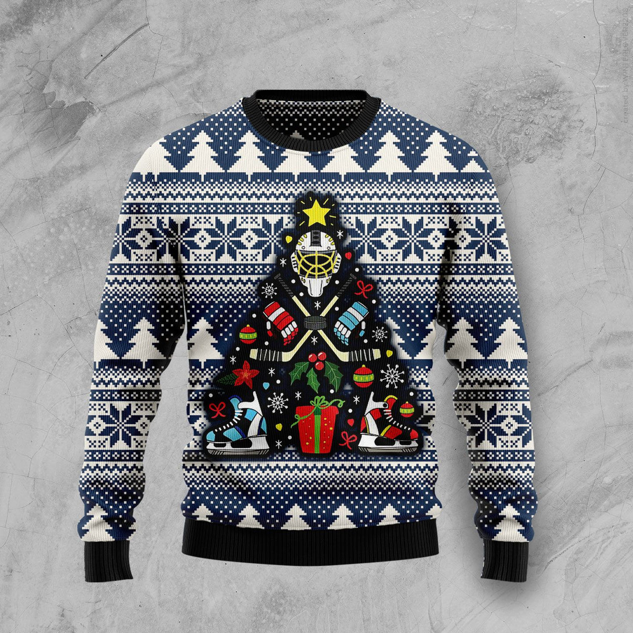 Merry Christmas Hockey Ugly Christmas Sweater 