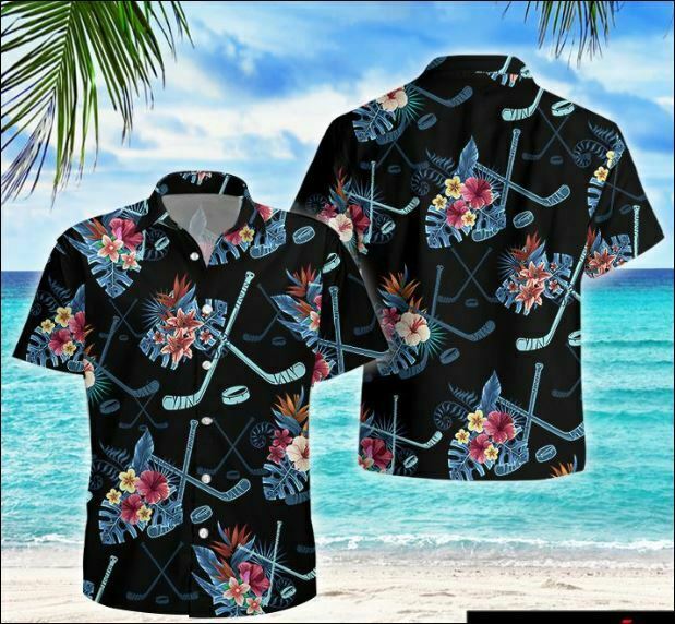 Hockey tropical hawaiian shirt