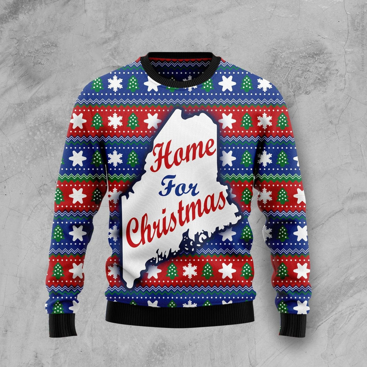 Home For Christmas Ugly Christmas Maine Sweater 