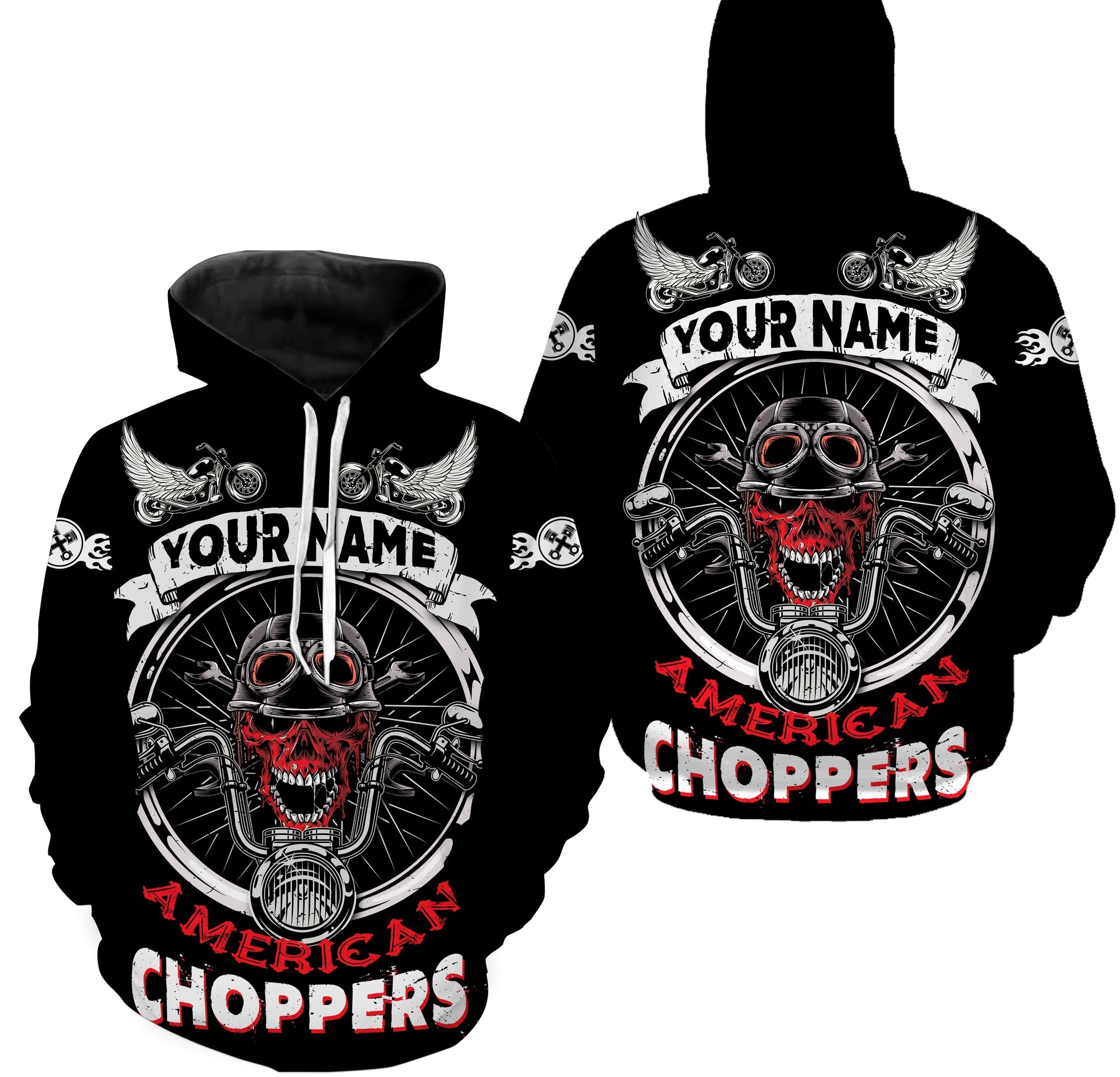 Chopper Motorcycle Hoodie Long Sleeves T Hoodie Hoodie