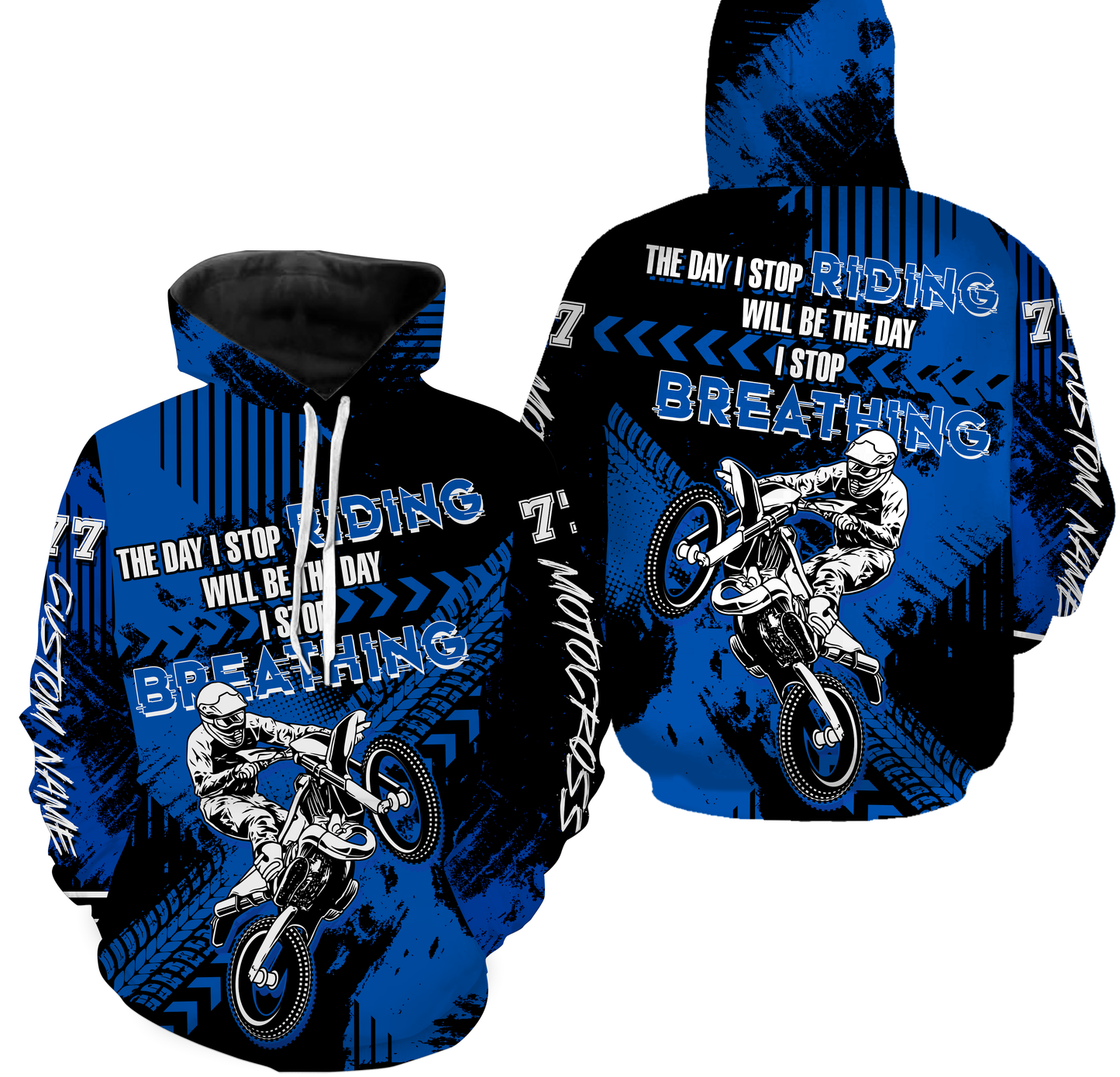 Motocross Racing Stop Riding Stop Breathing Jersey All Over Printed Hoodie, Motocross Dirt Bike Shirt| NMS280