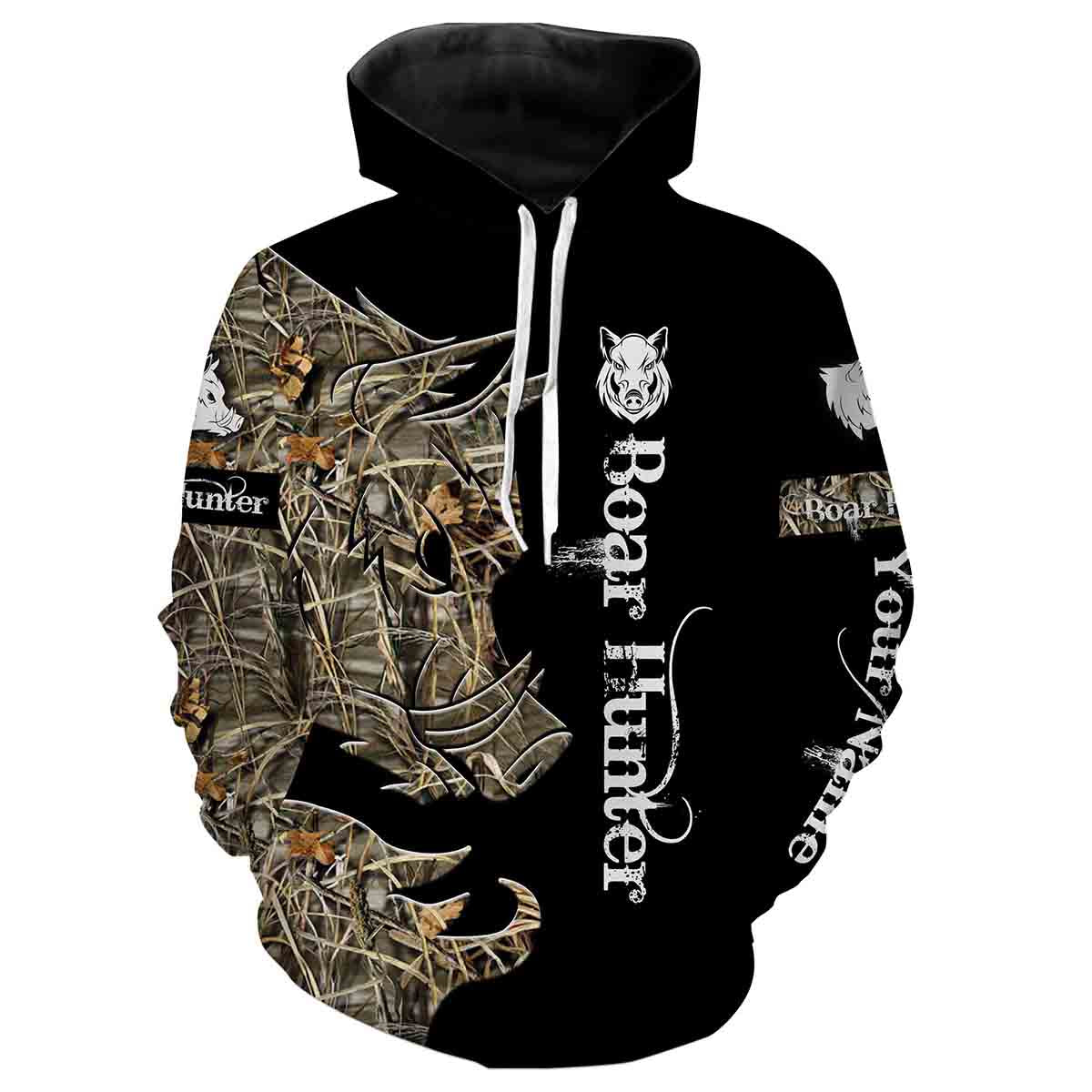 Personalized Wild Hog Hunting Camo Full Printing Sweatshirt Hoodie