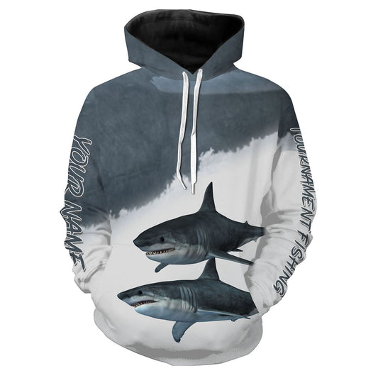 Shark tournament fishing customize name all over print shirts personalized gift FSA44 Hoodie