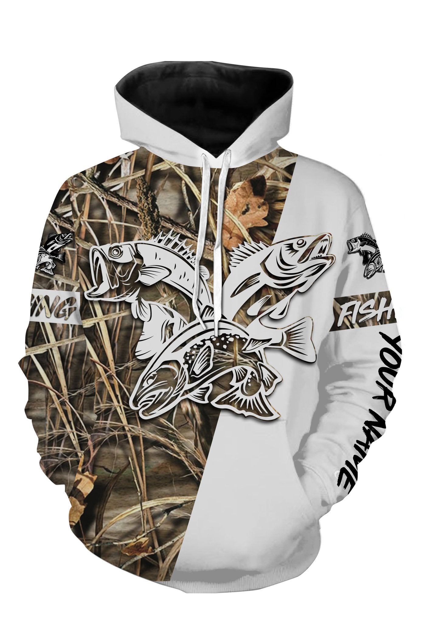 Personalized trout bass walleye fishing tattoo full printing shirt and hoodie - TATS10 Hoodie