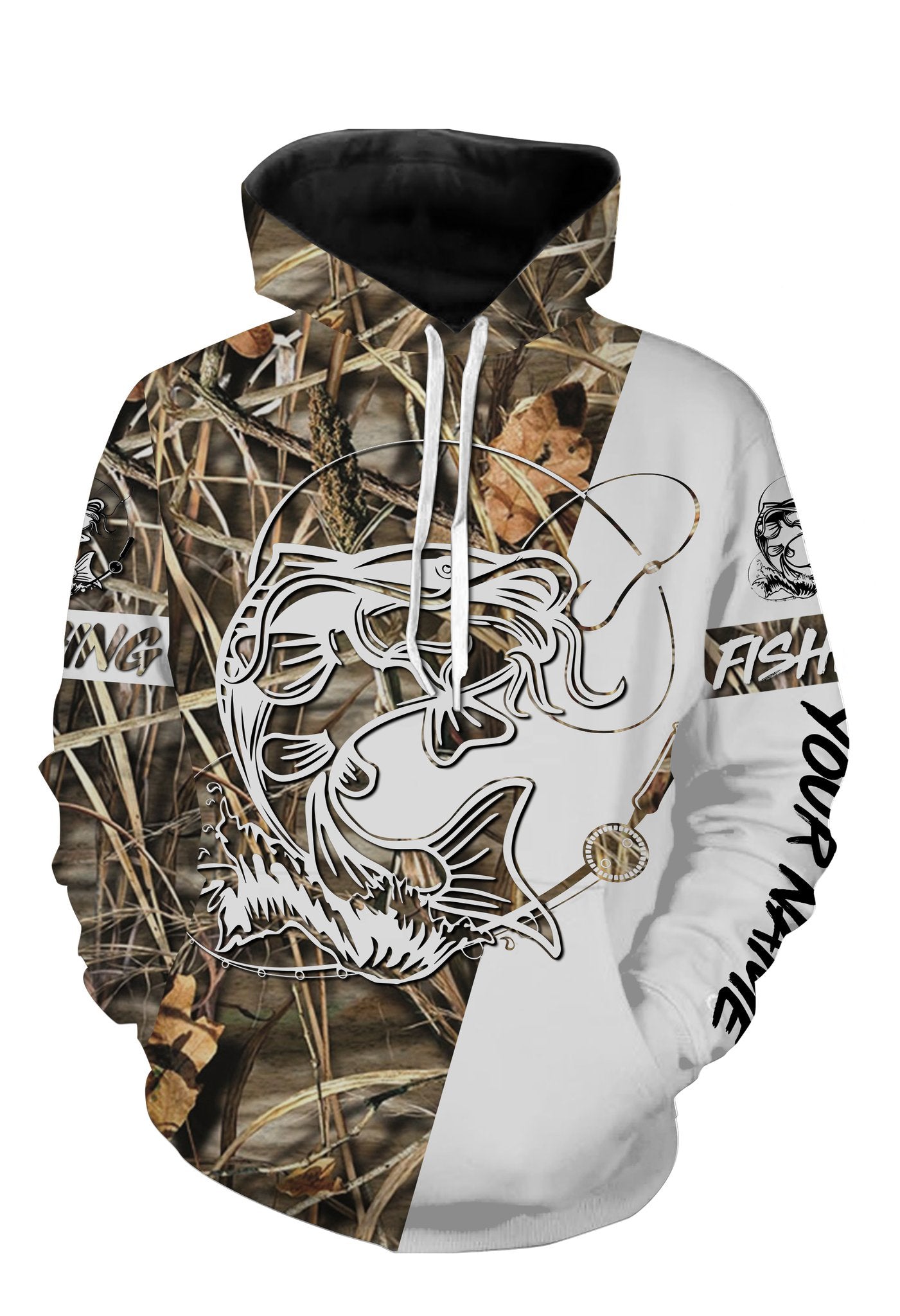 Personalized catfish fishing tattoo full printing shirt Hoodie