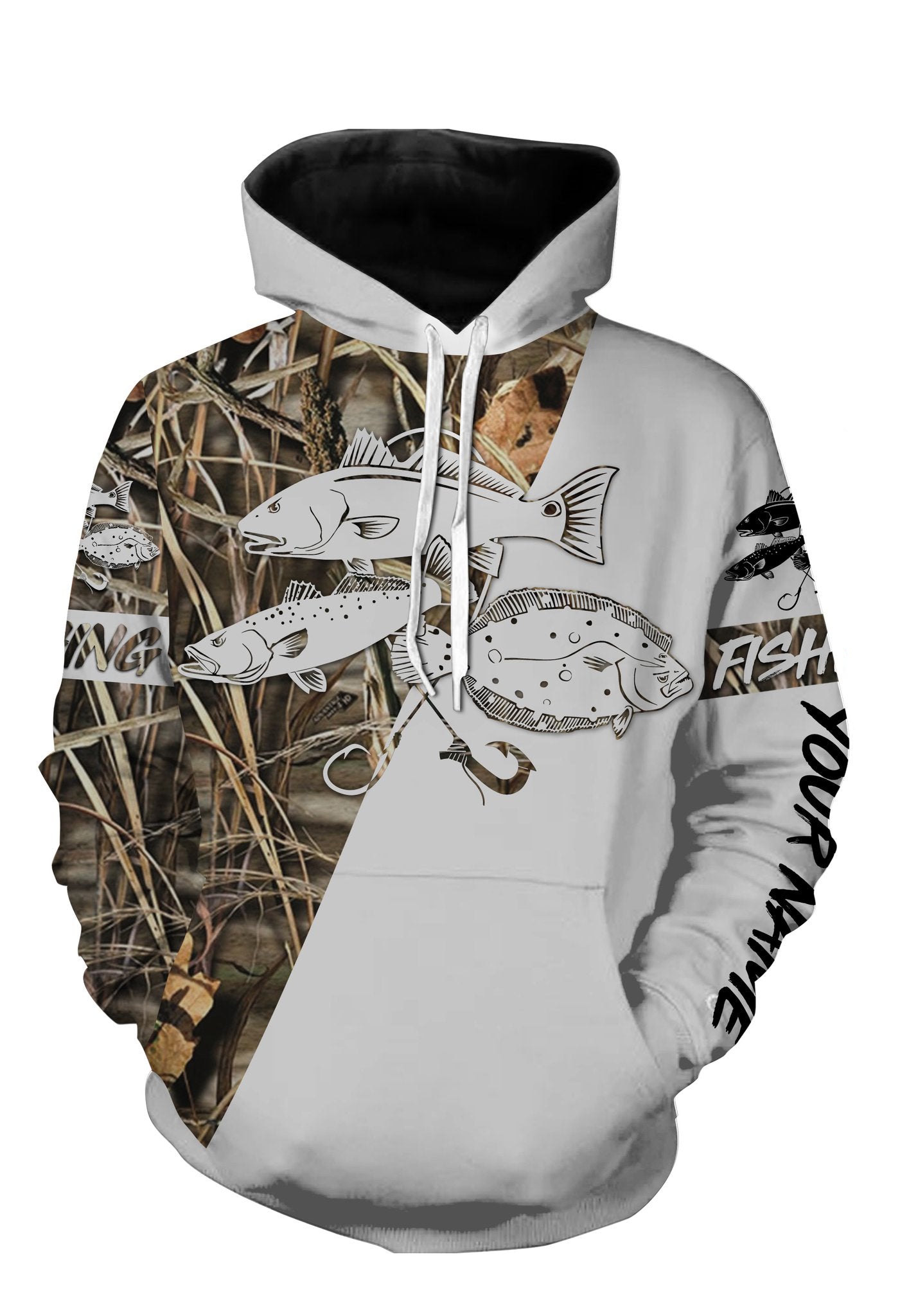 Redfish trout flounder fishing shirts saltwater personalized fishing apparel shirts PQB13 Hoodie