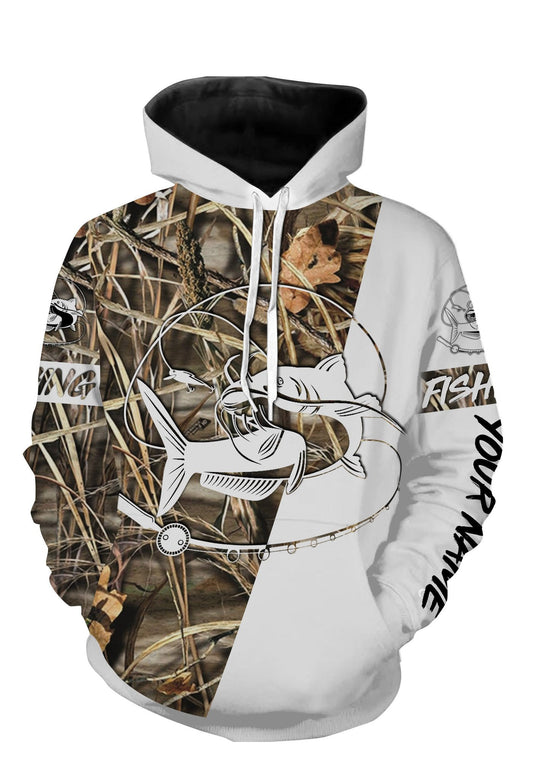 Personalized catfish fishing tattoo full printing shirt Hoodie