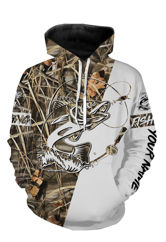 Personalized walleye fishing tattoo full printing shirt Hoodie