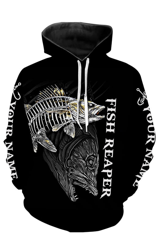 Fish reaper personalized your name full printing shirt Hoodie