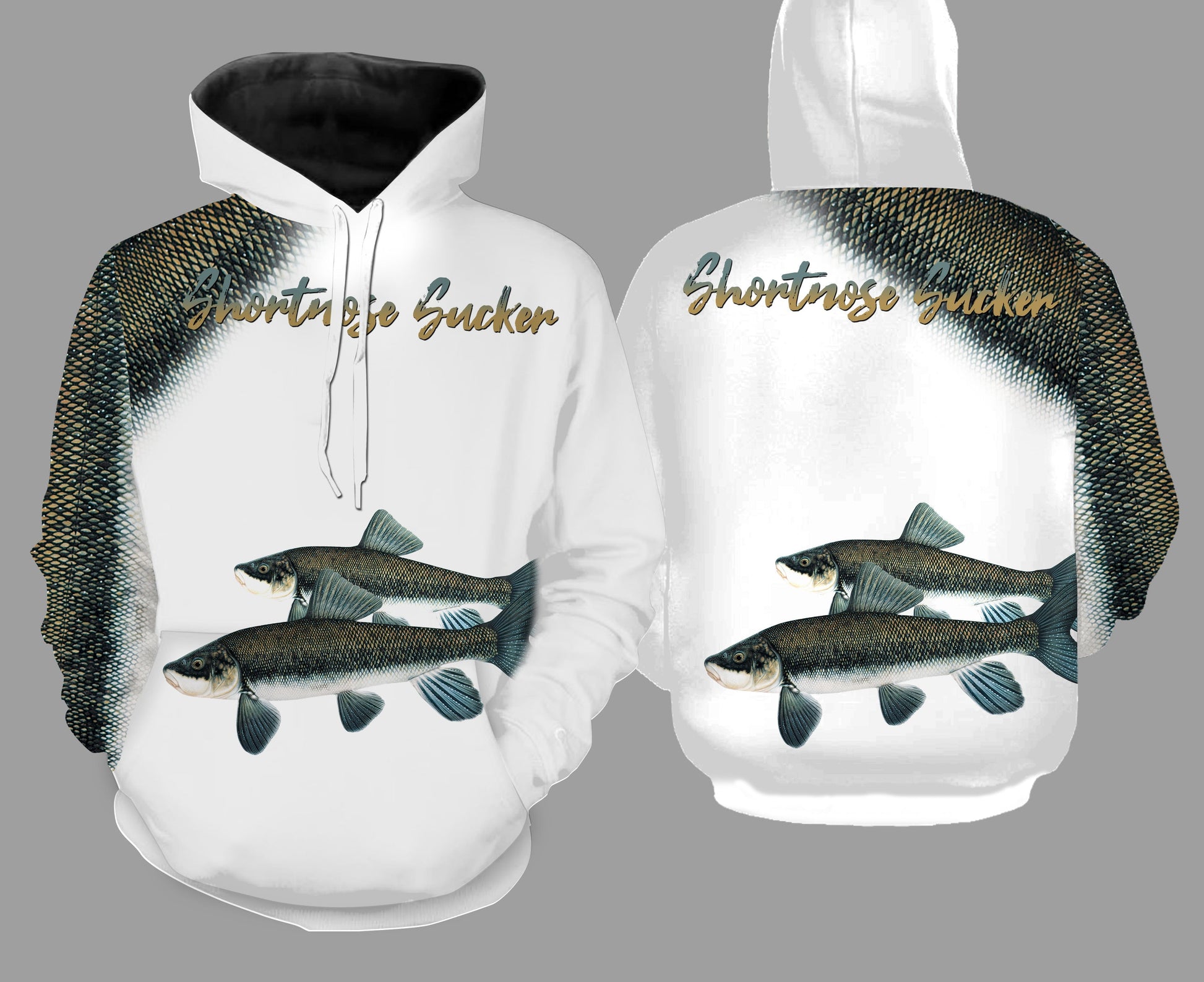 Shortnose Sucker Fishing Full Printing Hoodie Hoodie