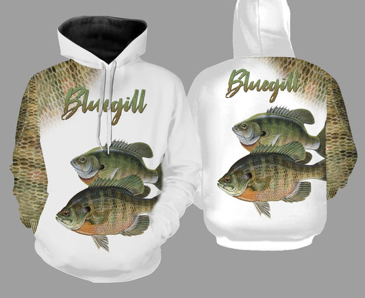 Bluegill fishing full printing Hoodie