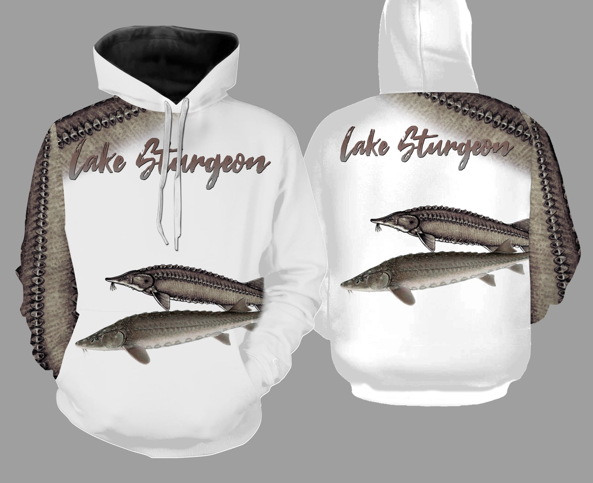 Lake sturgeon fishing full printing Hoodie