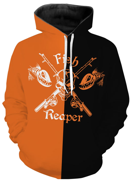 Fish reaper halloween style full printing shirt