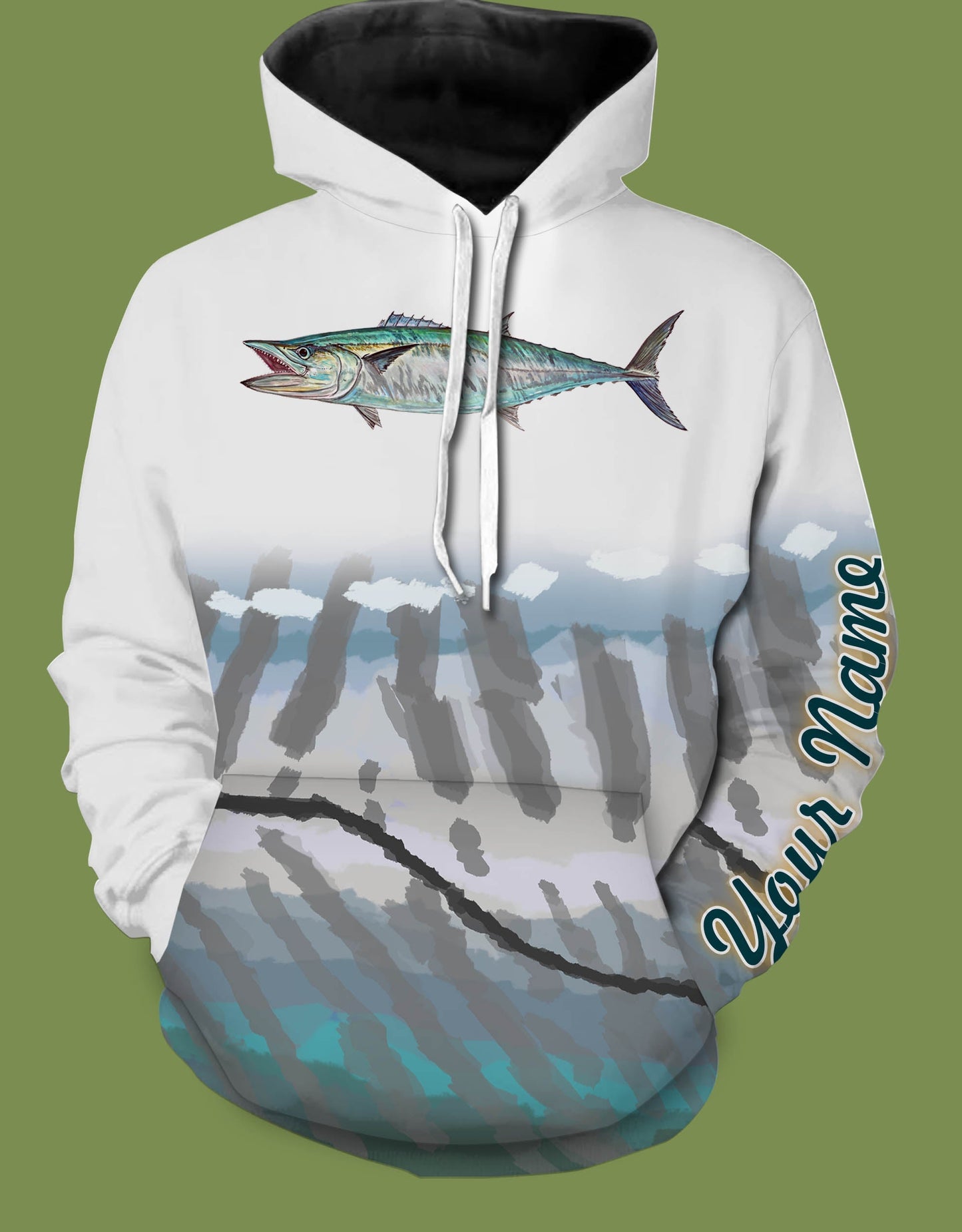 King fish king fishing shirts saltwater personalized custom fishing apparel shirts PQB10 Hoodie