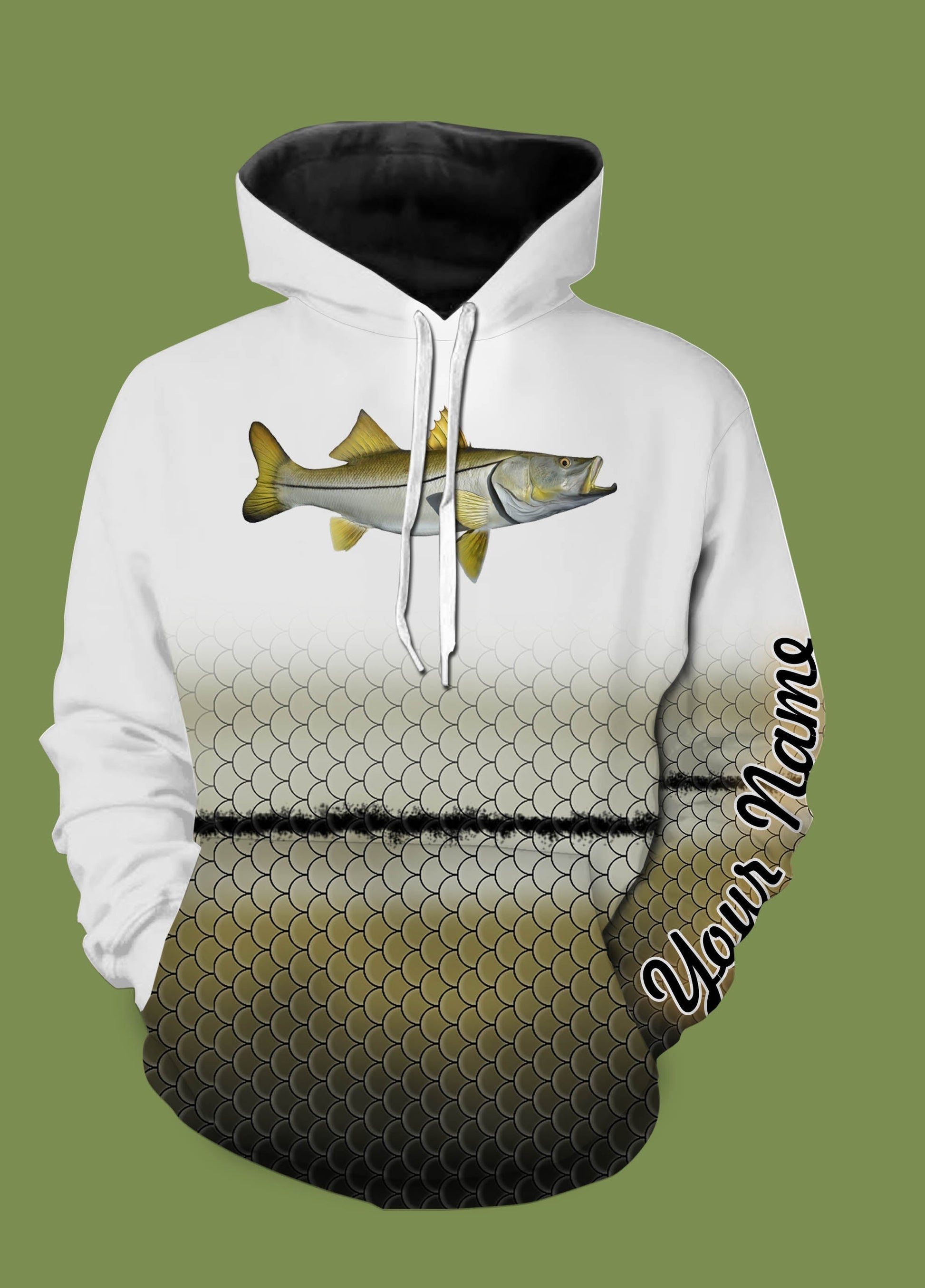 Personalized snook fishing 3D full printing shirt for adult and kid - TATS32 Hoodie