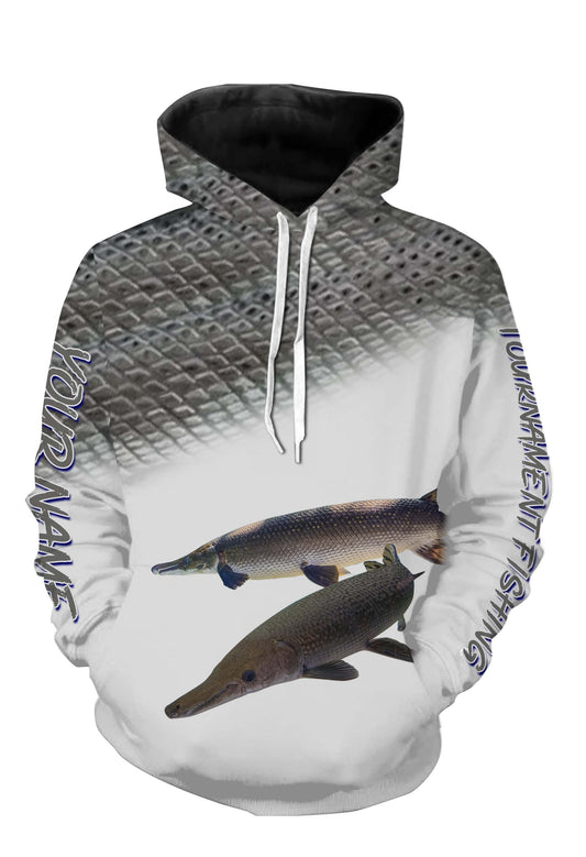 Alligator Gar tournament fishing customize name all over print shirts personalized gift NQS179 Hoodie