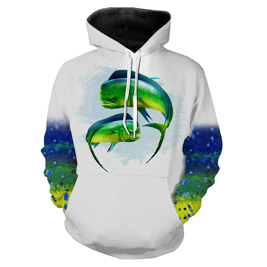 Mahi mahi fishing 3D all over print shirts Fishing gift for Men, women Plus size NQS208