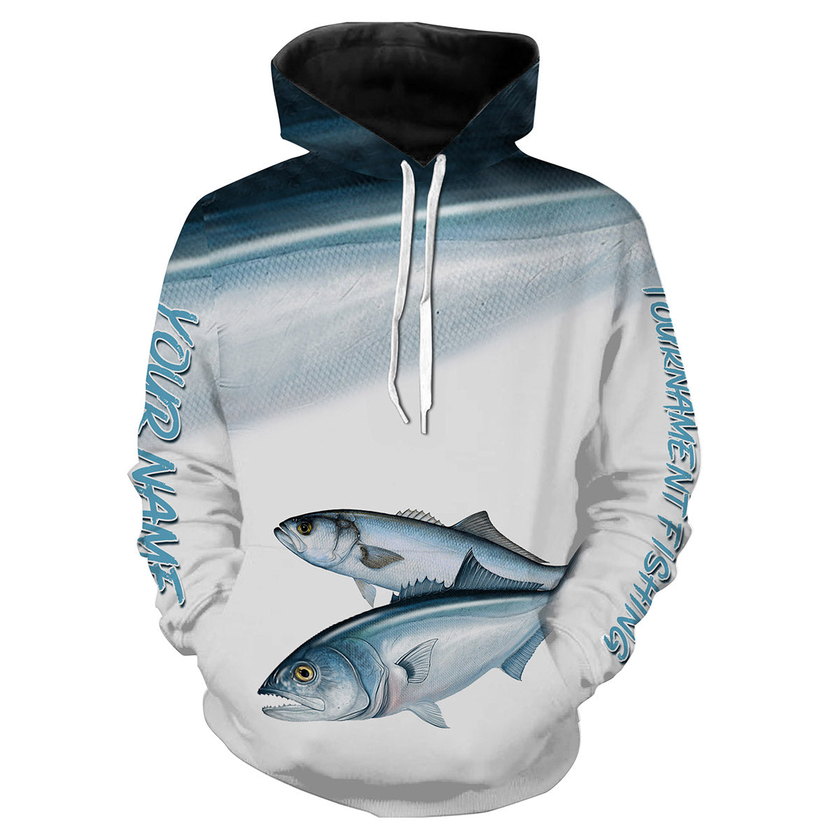 Bluefish Tournament Fishing Customize Name All Over Print Shirts Personalized Gift Nqs182 Hoodie Hoodie