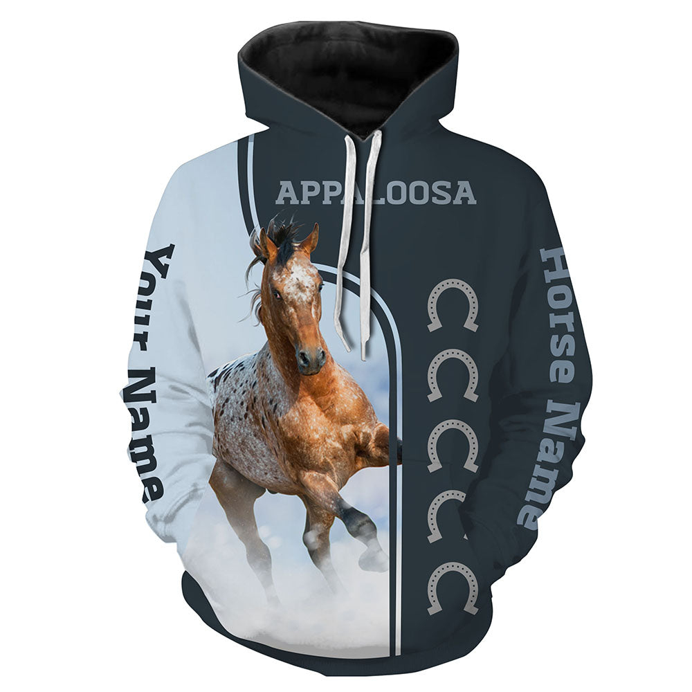 Personalized your name and your Appaloosa horse name full printing shirt and hoodie - TATS24 Hoodie