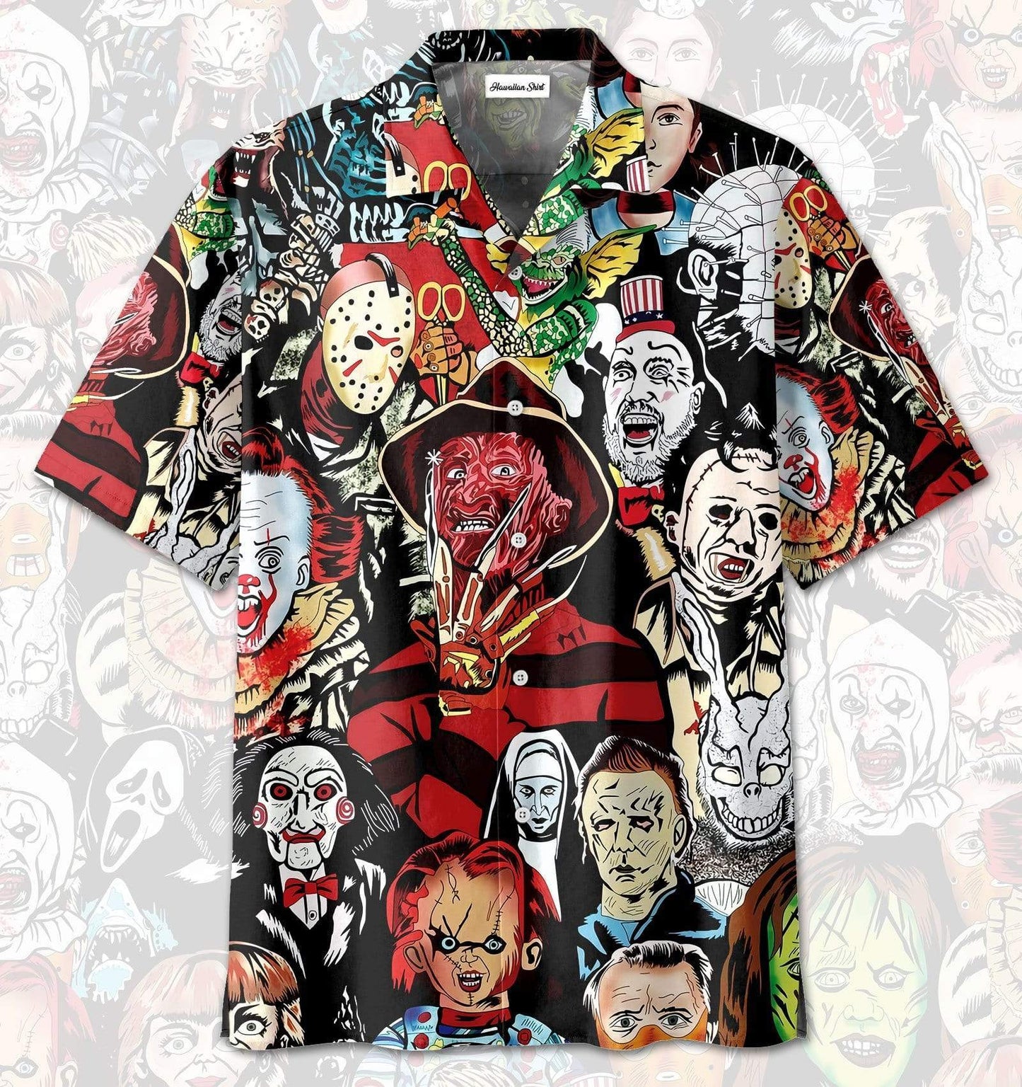 Halloween Horror Serial Killers Hawaiian Aloha Shirts #DH