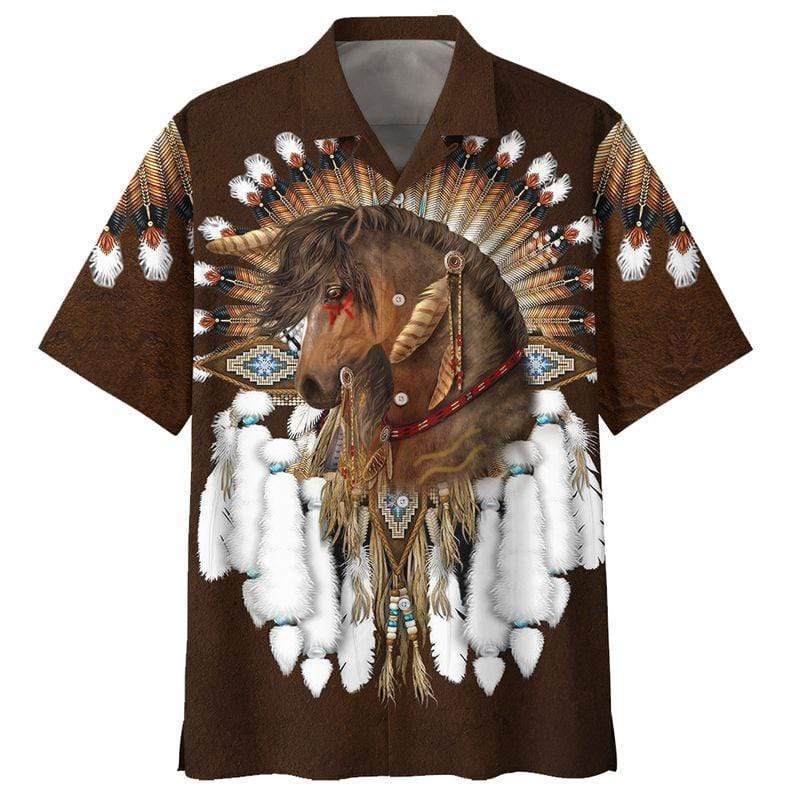 Amazing Horse Native Aloha Hawaiian Shirts #Va