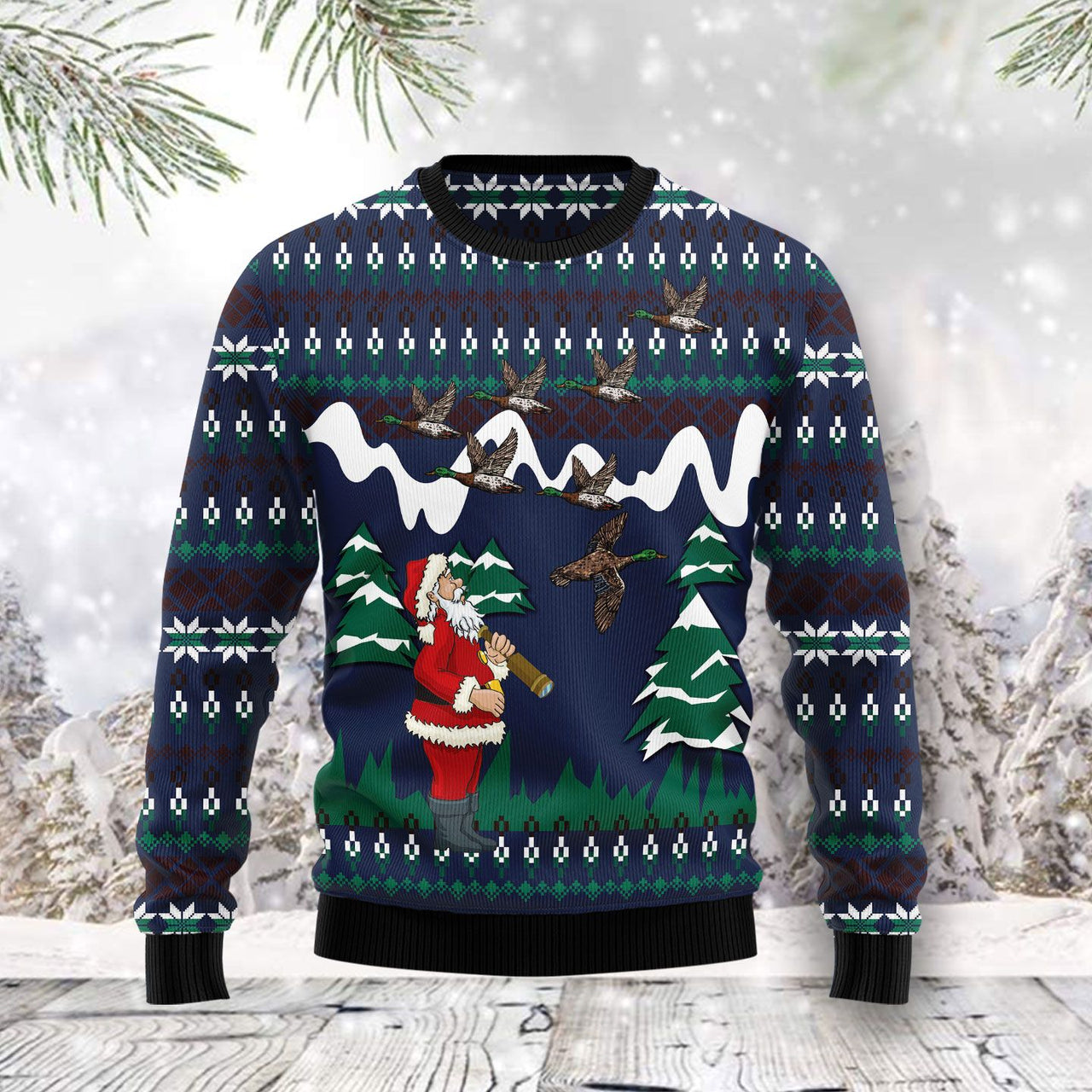 Hunting Duck Ugly Christmas Sweater 