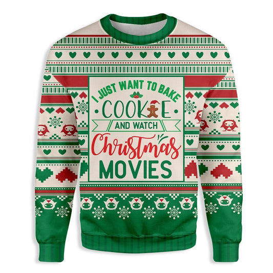 I Just Want To Bake Cookies Ugly Christmas Sweater 