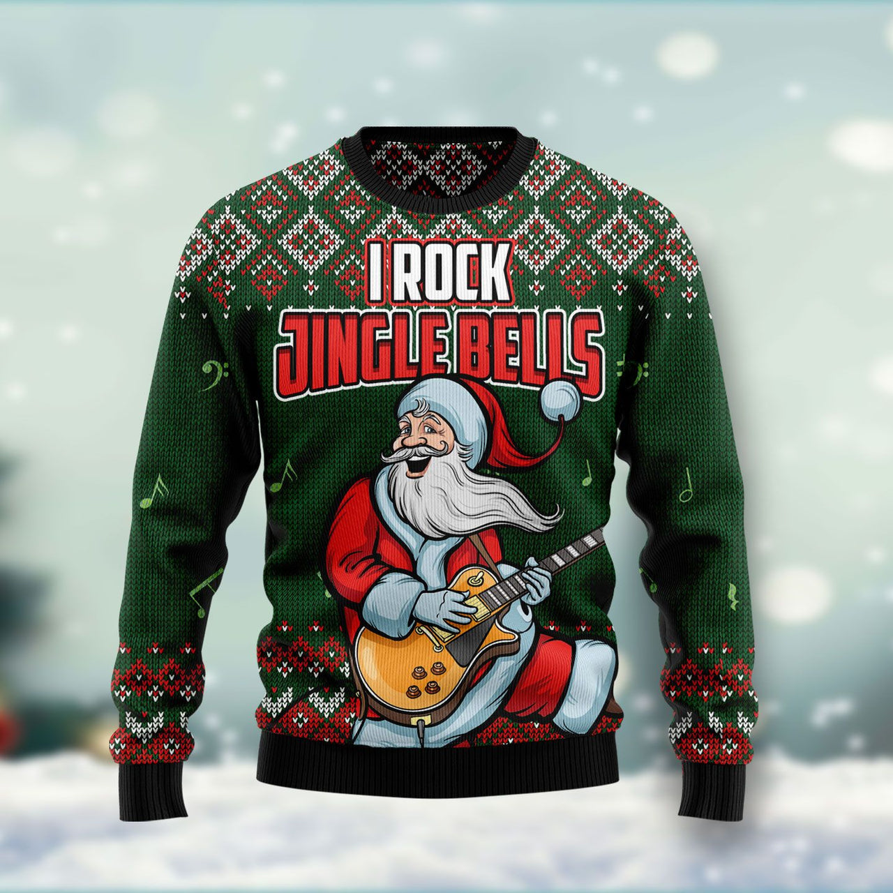 I Rock Jingle Bells Ugly Christmas Sweater 