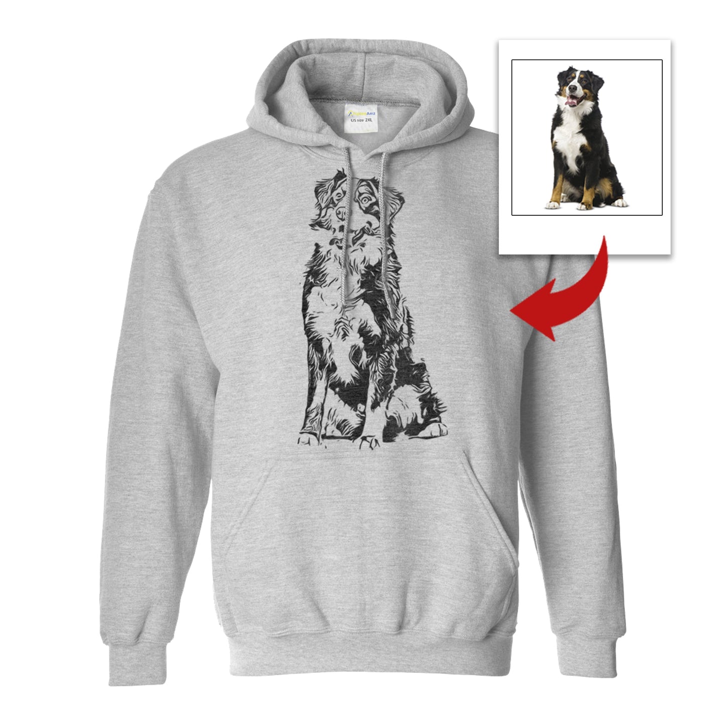 Custom dog's photo with beautiful effect personalized dog shirts for humans TATS207