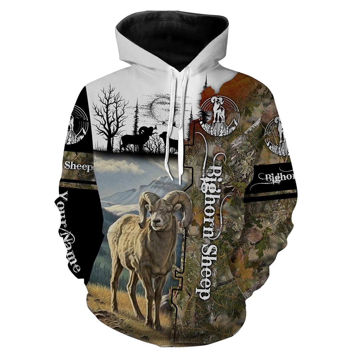 Bighorn Sheep Hunting Customize name 3D All over print shirts personalized gift TATS159