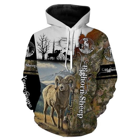 Bighorn Sheep Hunting Customize name 3D All over print shirts personalized gift TATS159