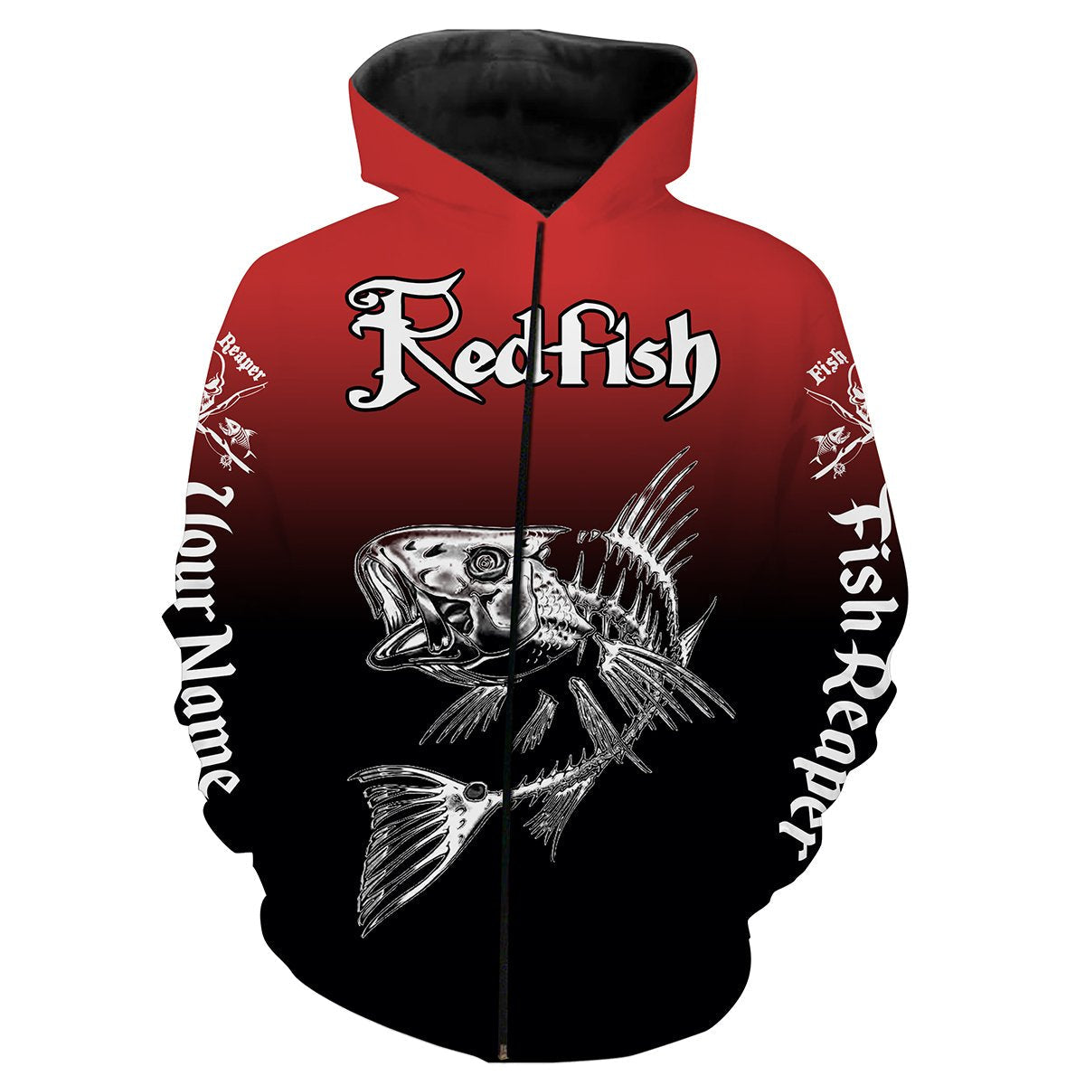 Redfish Puppy Drum Fishing Custom Name Shirts Personalized Gift TATS93 Zip up hoodie