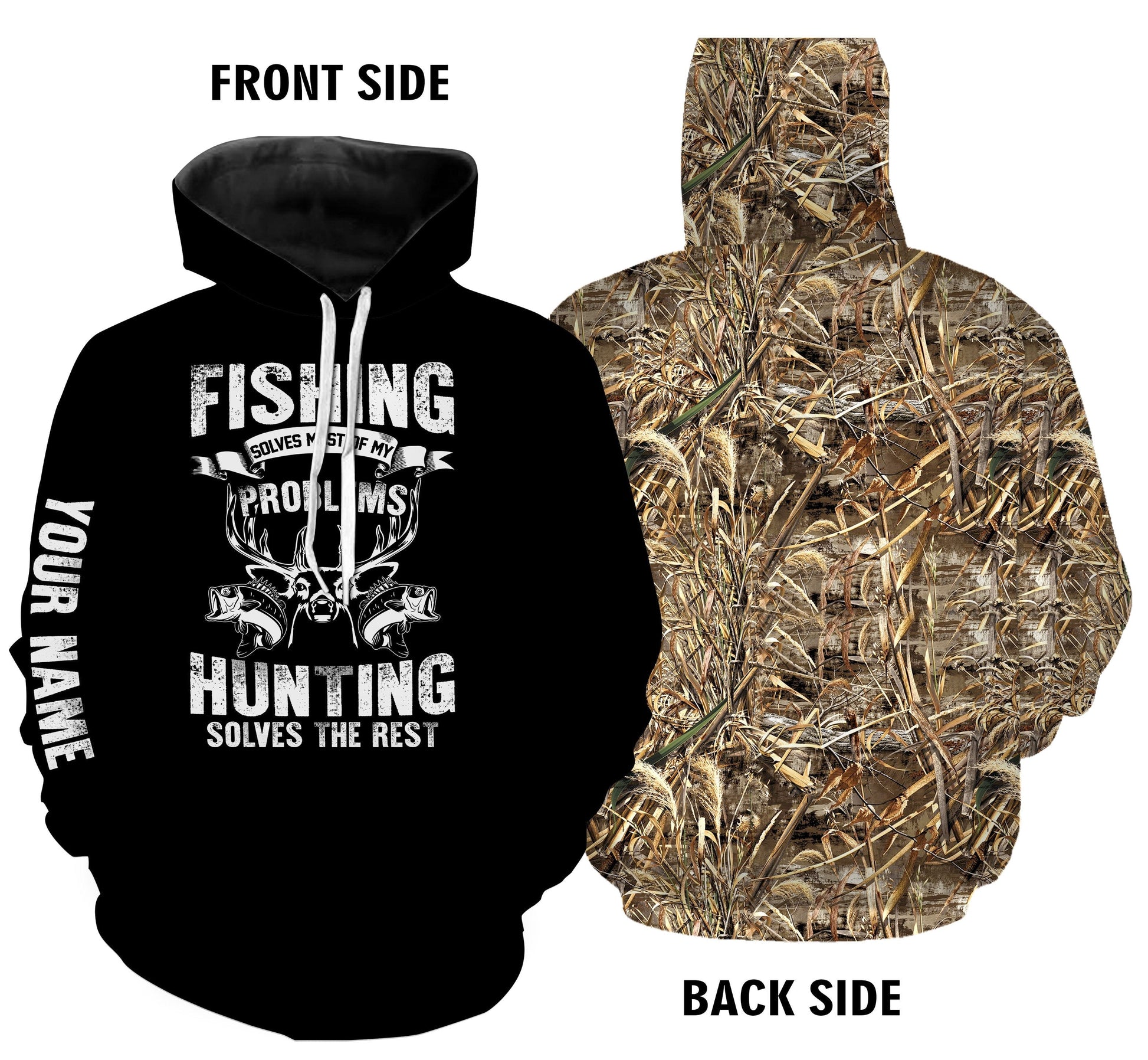 Funny fishing hunting custom name full printing oversize shirts personalized gift TATS171