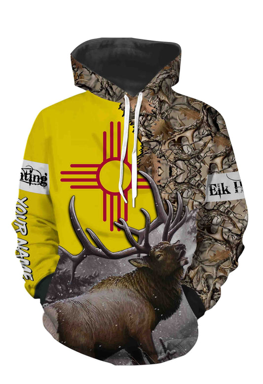 New Mexico Elk Hunting Custome Name 3D All Over Printed Shirts Personalized gift TATS135