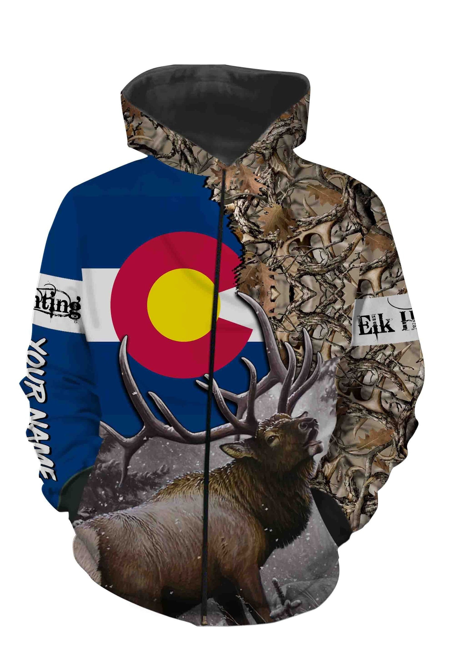 Colorado Elk Hunting Custome Name 3D All Over Printed Shirts Personalized gift TATS136