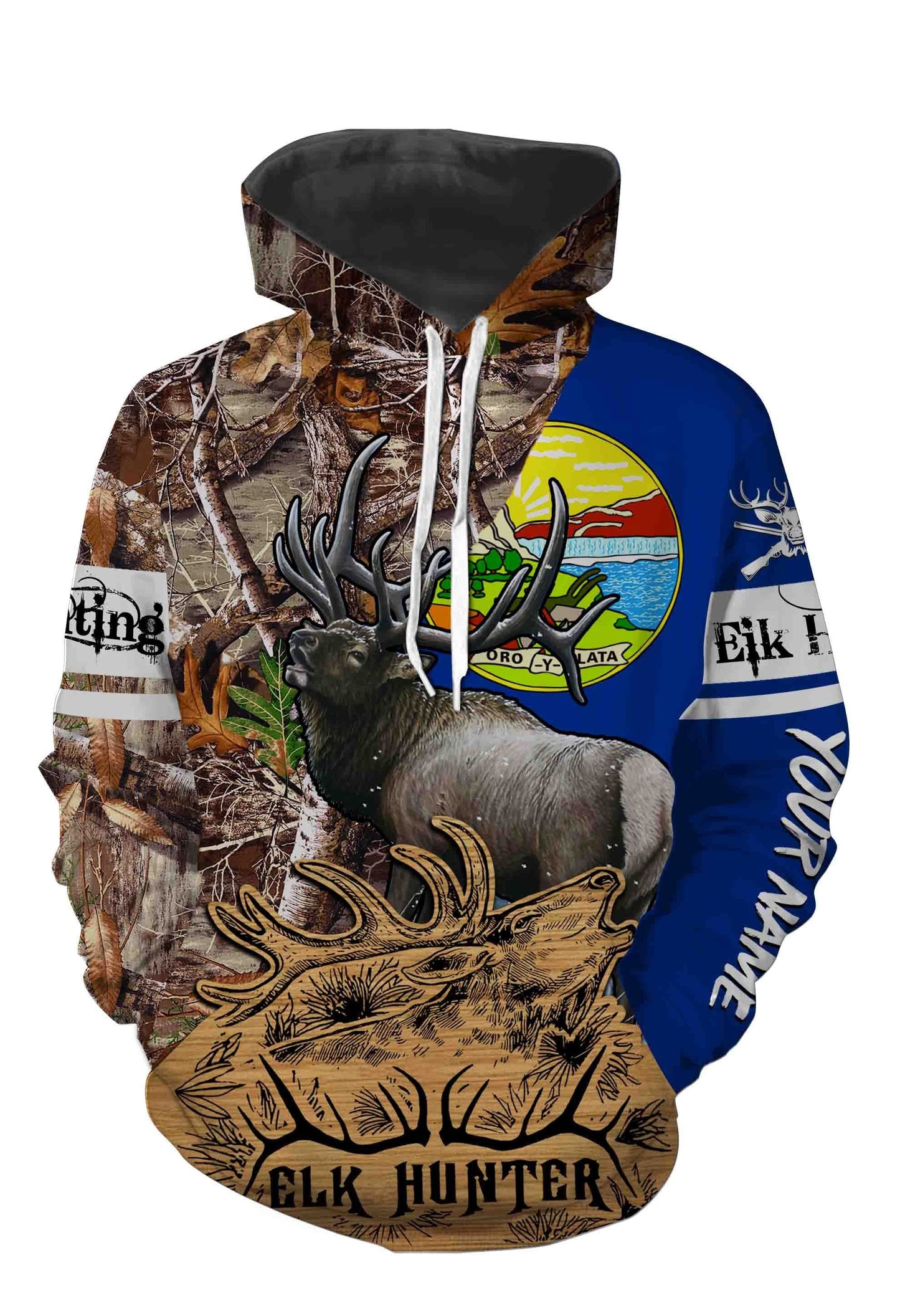 Montana Elk Hunting Customize Name 3D All Over Printed Shirts Personalized Gift TATS118