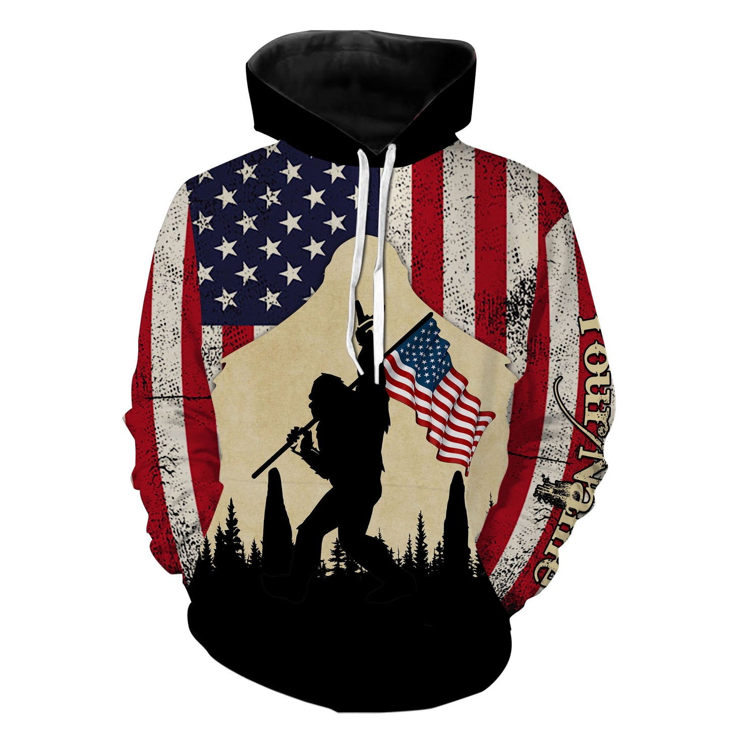 American Flag Bigfoot Camping Shirts