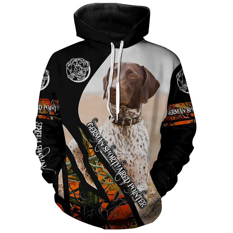 German Shorthaired Pointer GSP Dog Hunting camo Custom 3D Full printing shirts for men Hoodie