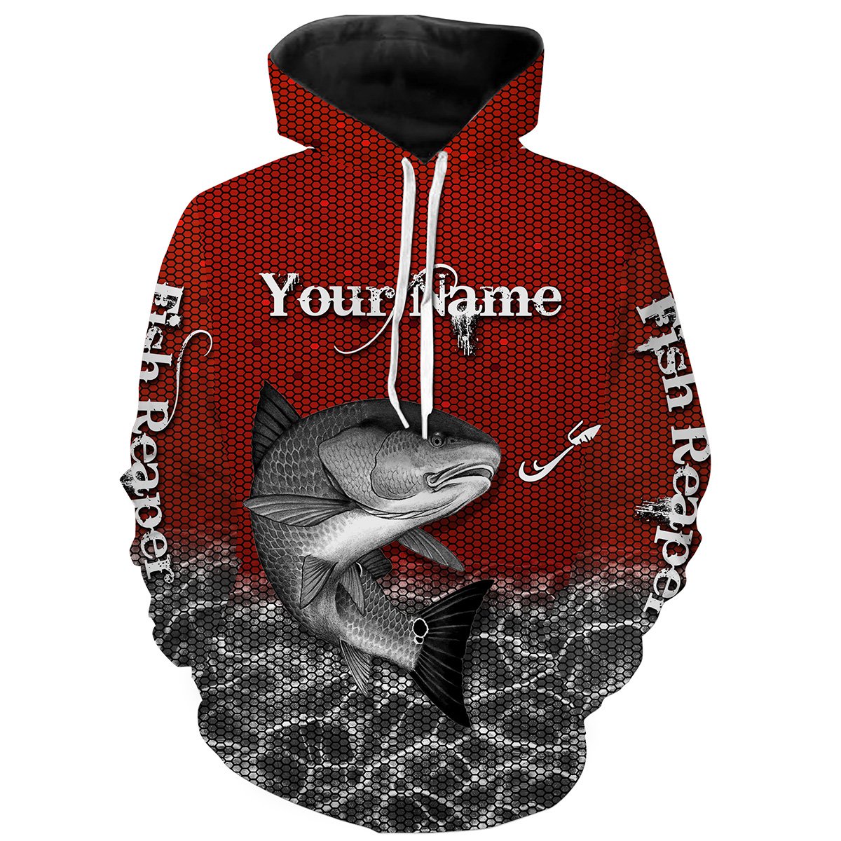 Redfish Puppy Drum Fishing Fish Reaper Custom name All over print shirts Personalized Fishing gift for men