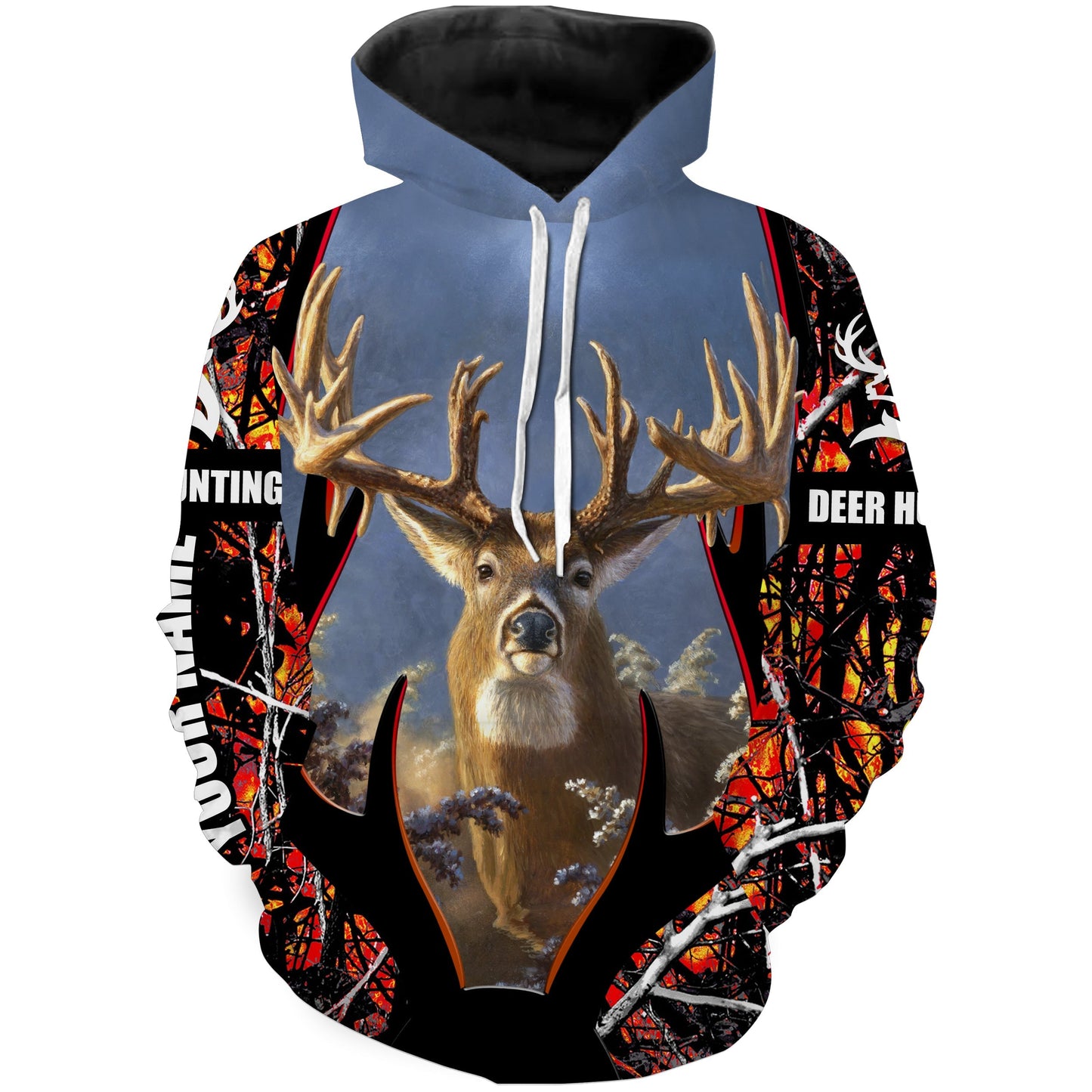 Custom Deer hunting orange camo All over Hoodie, Zip up, Long sleeve, T shirt various style to choose for Hunting lovers - IPH2219