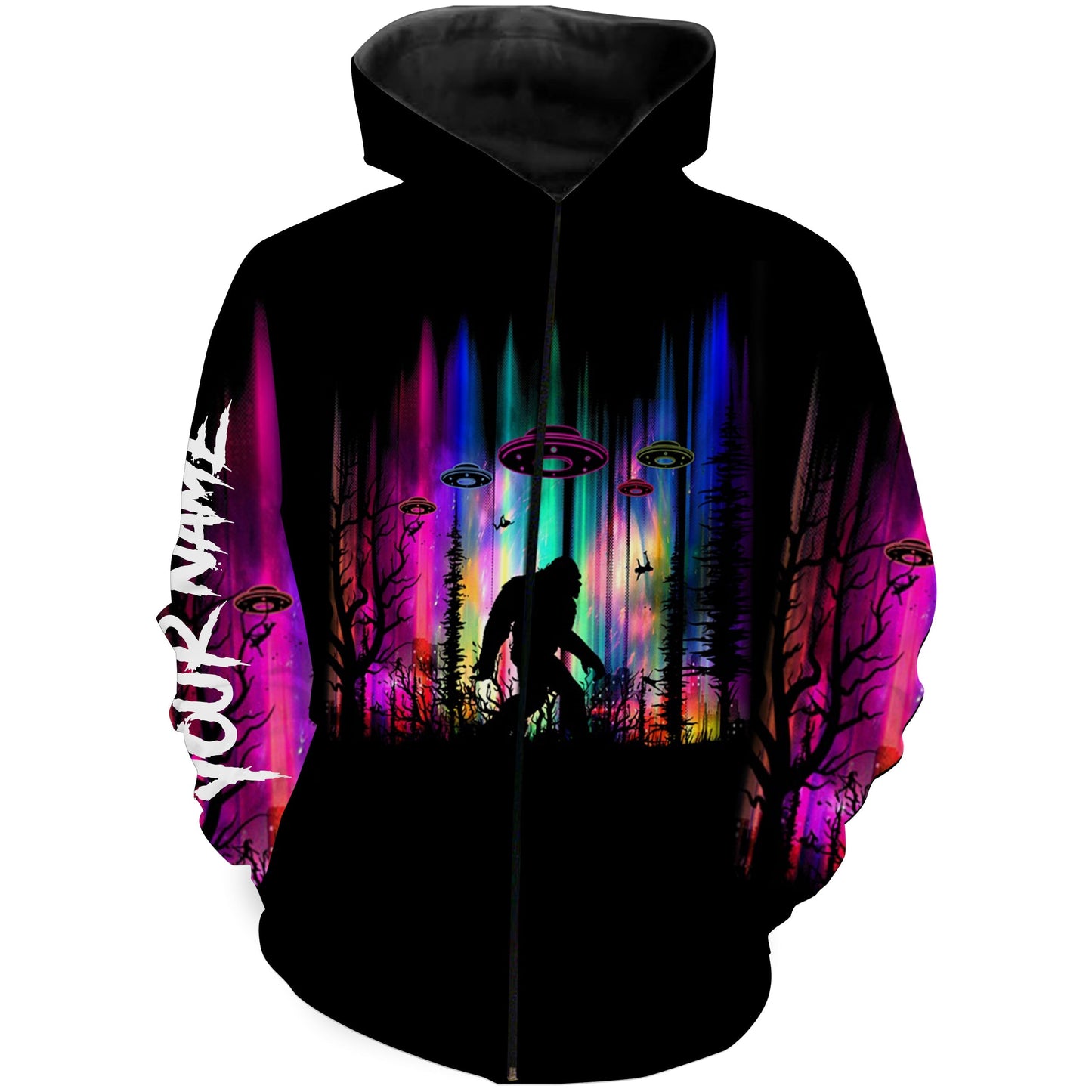 Camping bigfoot Galaxy Camping Shirts Personalized 3D All over printed Camping gifts - IPHW701 Zip up hoodie